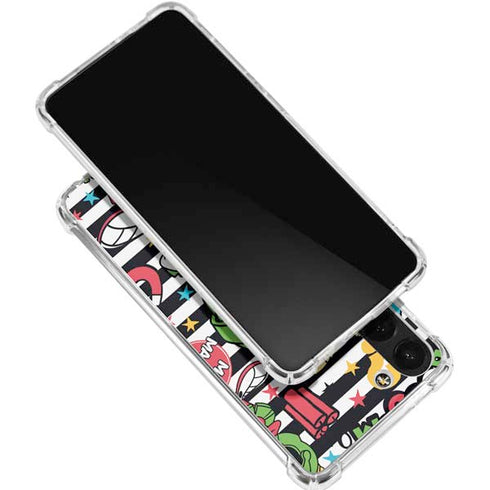 Looney Tunes Marvin the Martian Striped Patches Galaxy S24 FE Clear Case